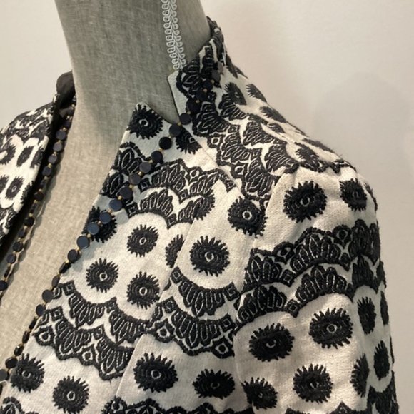 Topshop Embroidered Jacquard Bolero Jacket 10 - Picture 3 of 12